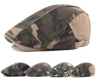 Men's Basic Camouflage Curved Eaves Beret Hat main image 1