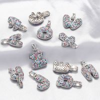 Hip-hop Letter Copper Plating Inlay Zircon 18k Gold Plated Charms main image 8