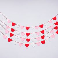 Día De San Valentín Lindo Forma De Corazón No Tejido Boda Fiesta Bandera sku image 3