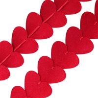 Valentine's Day Cute Heart Shape Nonwoven Wedding Party Banner main image 3