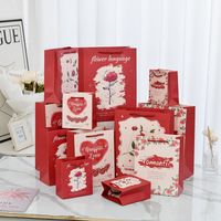 Cartoon Style Cute Heart Shape Rose Paper Family Gathering Party Festival Gift Bags main image 1