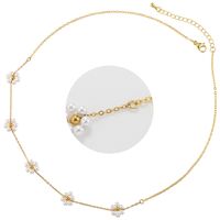 Elegant Romantic Simple Style Flower Copper Plating 18k Gold Plated Necklace main image 3