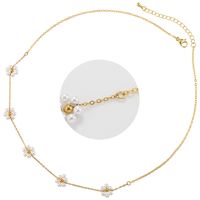 Elegant Romantic Simple Style Flower Copper Plating 18k Gold Plated Necklace sku image 1