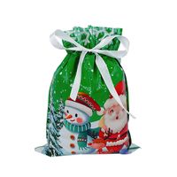 Christmas Cartoon Style Cute Santa Claus Plastic Family Gathering Party Festival Gift Bags sku image 11