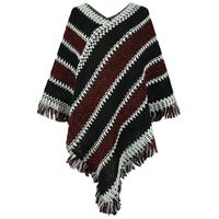 Women's Simple Style Stripe Polyester Tassel Shawl sku image 4