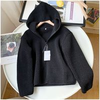 Women's Vintage Style Solid Color Zipper Zipper Coat Polar Fleece Coat main image 4