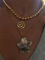 304 Stainless Steel Hawaiian Vacation Classic Style Plating Geometric Pendant Necklace main image 5
