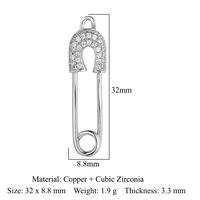 Retro Mermaid Copper Plating Inlay Zircon Charms Jewelry Accessories sku image 11