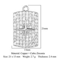 Retro Mermaid Copper Plating Inlay Zircon Charms Jewelry Accessories sku image 12
