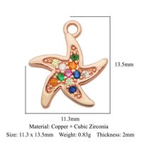 Retro Mermaid Copper Plating Inlay Zircon Charms Jewelry Accessories sku image 1