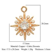 Retro Mermaid Copper Plating Inlay Zircon Charms Jewelry Accessories sku image 10