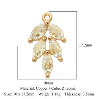 Retro Mermaid Copper Plating Inlay Zircon Charms Jewelry Accessories sku image 2