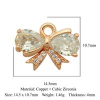 Retro Mermaid Copper Plating Inlay Zircon Charms Jewelry Accessories sku image 3