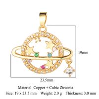 Sun Moon XINGX Universe Star Copper Zircon Pendant Perfume Bottle Ballet Palm Eye Necklace Decorative Pendant main image 2
