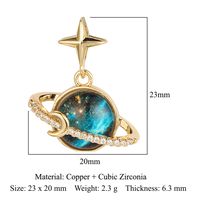 Sun Moon XINGX Universe Star Copper Zircon Pendant Perfume Bottle Ballet Palm Eye Necklace Decorative Pendant sku image 1