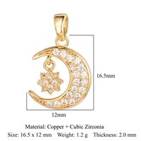Sun Moon XINGX Universe Star Copper Zircon Pendant Perfume Bottle Ballet Palm Eye Necklace Decorative Pendant sku image 2