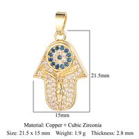 Sun Moon XINGX Universe Star Copper Zircon Pendant Perfume Bottle Ballet Palm Eye Necklace Decorative Pendant sku image 8