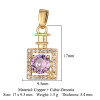 Sun Moon XINGX Universe Star Copper Zircon Pendant Perfume Bottle Ballet Palm Eye Necklace Decorative Pendant sku image 3