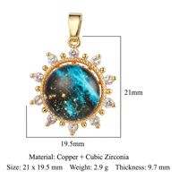 Sun Moon XINGX Universe Star Copper Zircon Pendant Perfume Bottle Ballet Palm Eye Necklace Decorative Pendant sku image 4