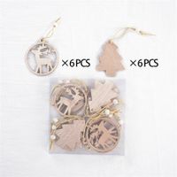 Christmas Pastoral Christmas Tree Angel Star Solid Wood Party Street Hanging Ornaments Ornaments sku image 3