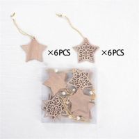 Christmas Pastoral Christmas Tree Angel Star Solid Wood Party Street Hanging Ornaments Ornaments main image 2