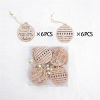 Christmas Pastoral Christmas Tree Angel Star Solid Wood Party Street Hanging Ornaments Ornaments sku image 2