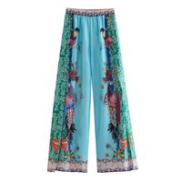 Daily Street Women's Streetwear Flower Bird Polyester Printing Pants Sets Pants Sets sku image 5