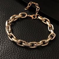Exaggerated Solid Color Alloy Plating Chain Gold Plated Women's Bracelets main image 4