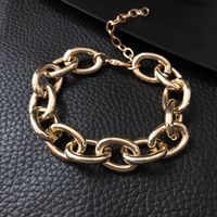 Exaggerated Solid Color Alloy Plating Chain Gold Plated Women's Bracelets main image 2