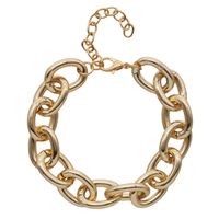 Exaggerated Solid Color Alloy Plating Chain Gold Plated Women's Bracelets sku image 2