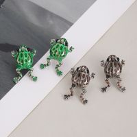 1 Paire Hip Hop Drôle Grenouille Alliage Boucles D'oreilles main image 6