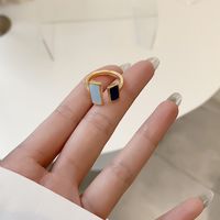 Simple Style Classic Style Color Block Gold Plated Alloy Wholesale Rings main image 7