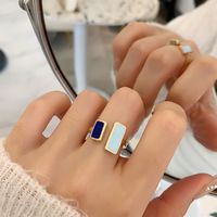 Simple Style Classic Style Color Block Gold Plated Alloy Wholesale Rings main image 6