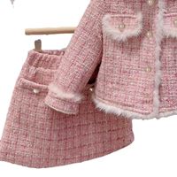 Elegant Solid Color Polyester Girls Clothing Sets main image 4