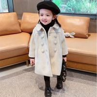 Elegant Solid Color Polyester Girls Outerwear main image 2