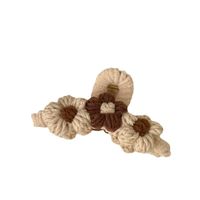 Vintage Style Flower Yarn Hair Claws main image 4