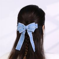 Sweet Solid Color Bow Knot Cloth Hair Clip main image 1