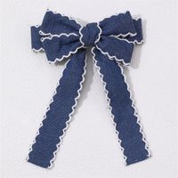 Sweet Solid Color Bow Knot Cloth Hair Clip sku image 2