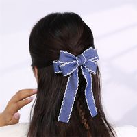 Sweet Solid Color Bow Knot Cloth Hair Clip main image 5