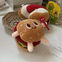 Cute Hamburger French Fries Plush Women's Bag Pendant Keychain sku image 4