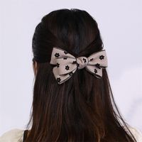 Sweet Solid Color Bow Knot Cloth Hair Clip main image 5