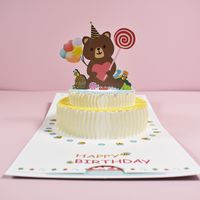 Birthday Cartoon Style Cute Bear Paper Birthday Festival Card main image 5