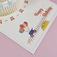 Birthday Cartoon Style Cute Cake Paper Card Birthday Festival Card main image 2