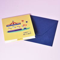 Birthday Cartoon Style Cute Cake Paper Card Birthday Festival Card main image 5