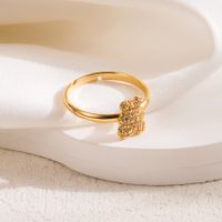 Vintage-stil Tragen Kupfer 14 Karat Vergoldet Zirkon Offener Ring In Masse sku image 2