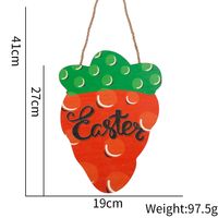 Easter Cartoon Style Cute Rabbit Flower Wood Outdoor Party Festival Hanging Ornaments sku image 4