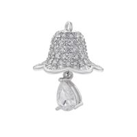 Elegant Simple Style Christmas Hat Bell Copper Plating Inlay Artificial Pearls Zircon 18k Gold Plated Charms sku image 6