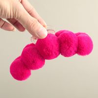 Cute Solid Color Plush Hair Claws sku image 2