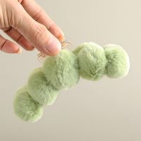 Cute Solid Color Plush Hair Claws sku image 4