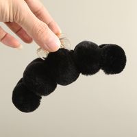 Cute Solid Color Plush Hair Claws sku image 1